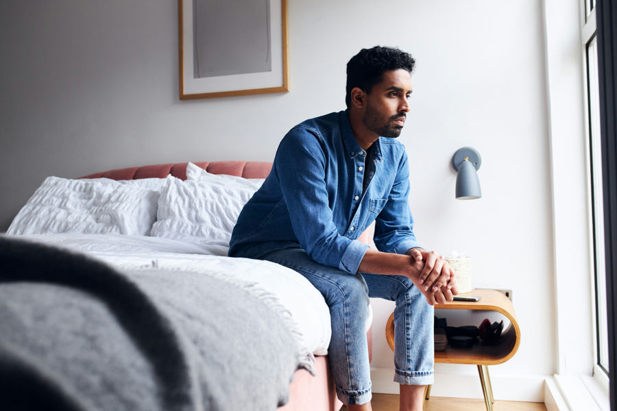 an individual experiencing heroin withdrawal symptoms