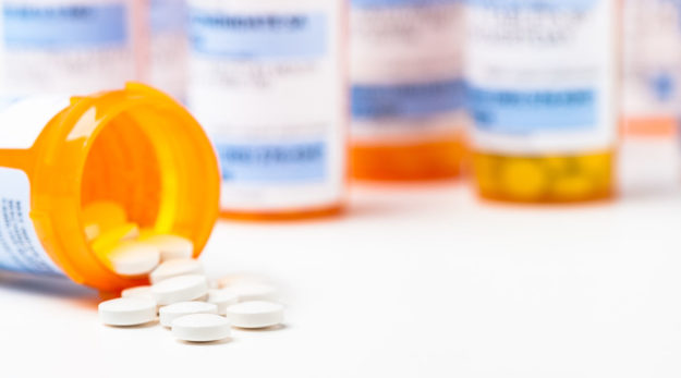 bottle of commonly abused prescription amphetamines