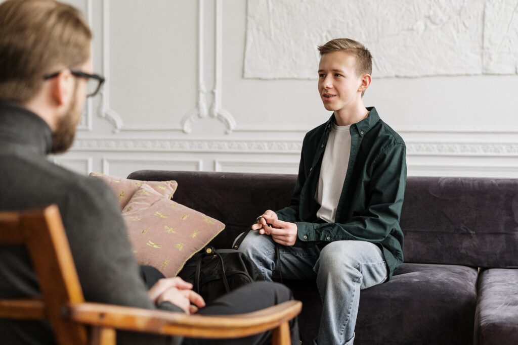 a teen attending an individual therapy