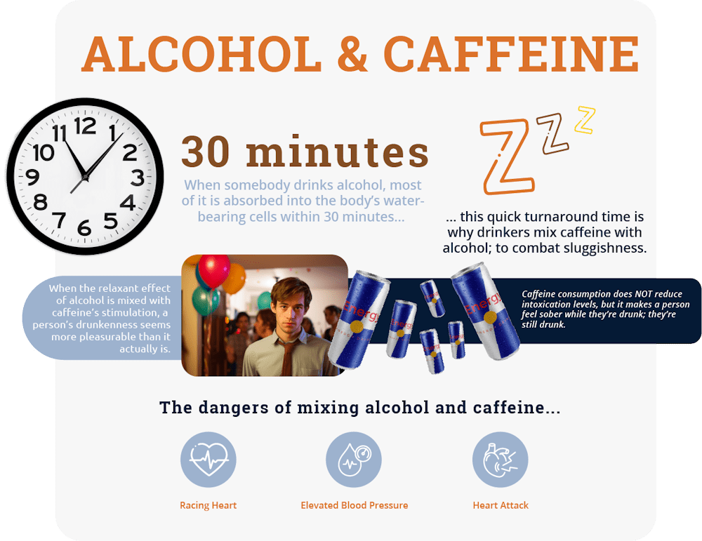 alcohol and caffeine