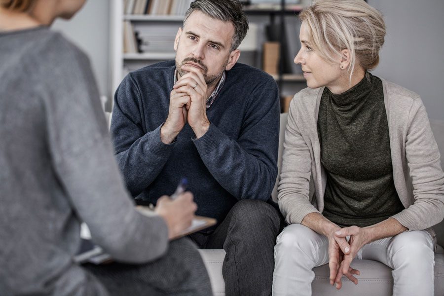 a patient listening to his therapist